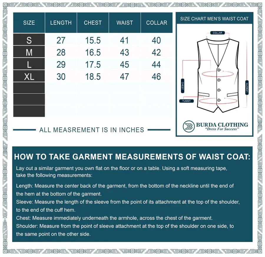 Mens Waistcoat- Frosty Blue