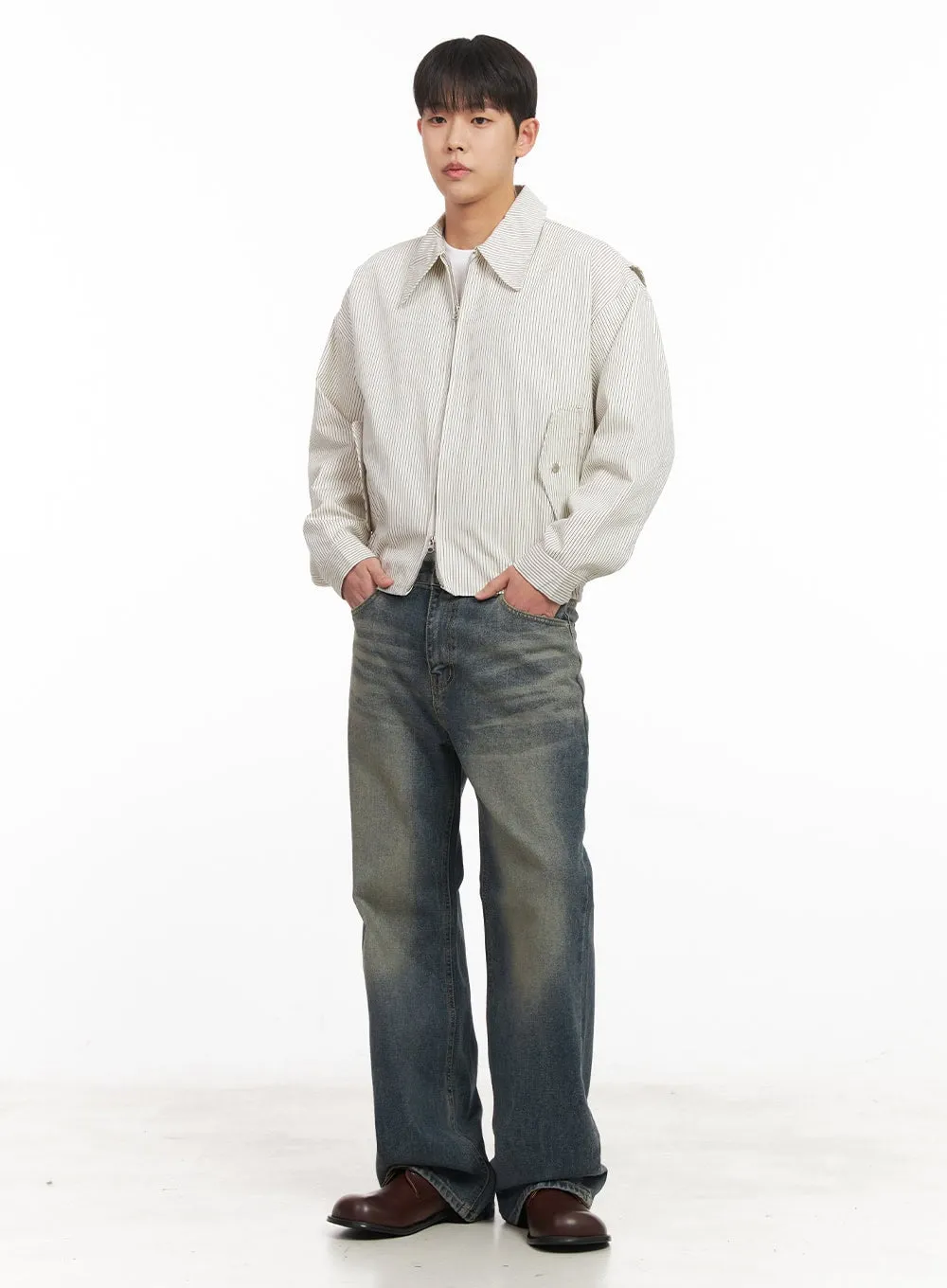 Men's Washed Flared Jeans IM517