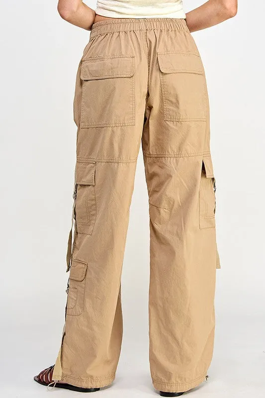 Multi-Pocket Parachute Pants