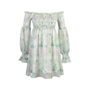 Off-Shoulder Light Green Dress