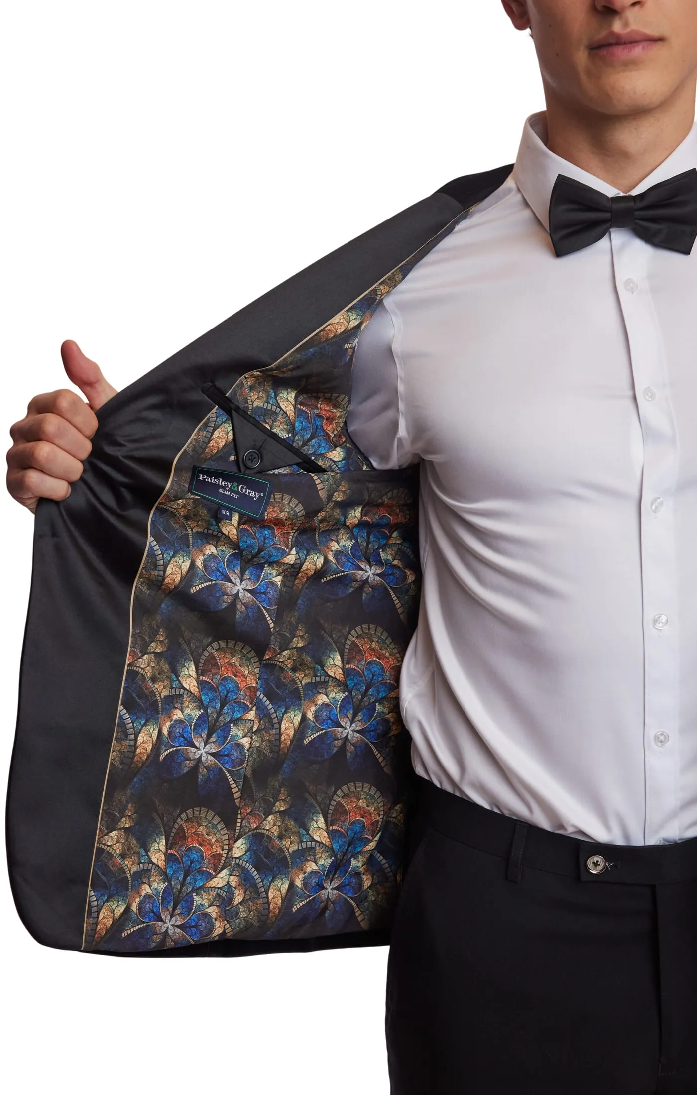 Osborne Notch Tux Jacket - slim - Black Velvet