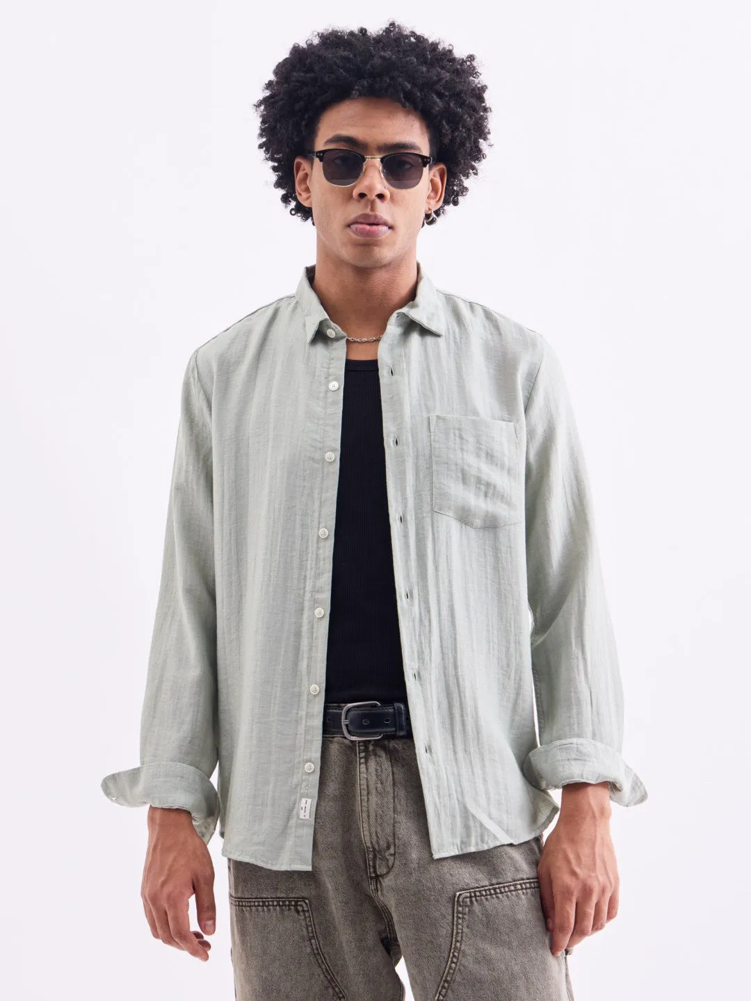 Pista Plain Full Sleeves Shirt