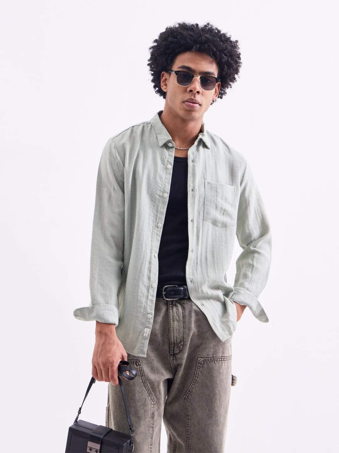 Pista Plain Full Sleeves Shirt