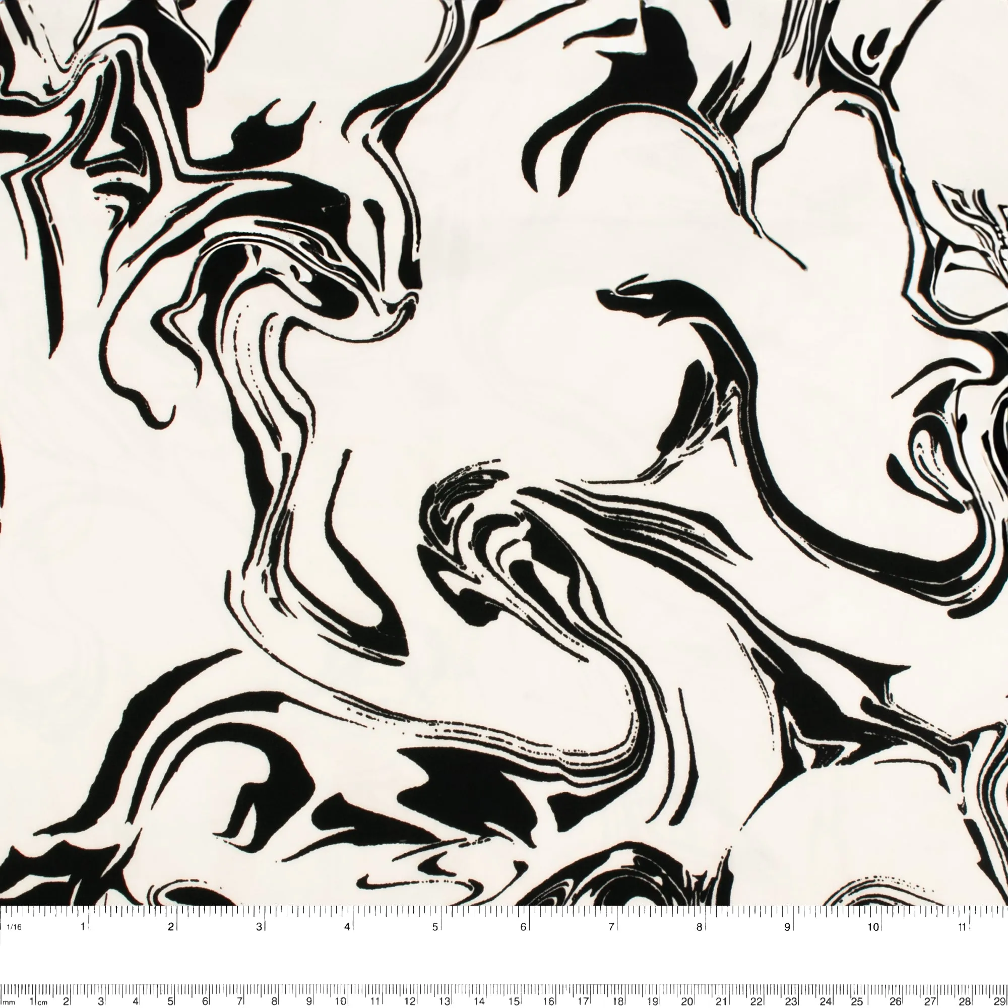Printed Peachskin - EMMA - Marble - Off white