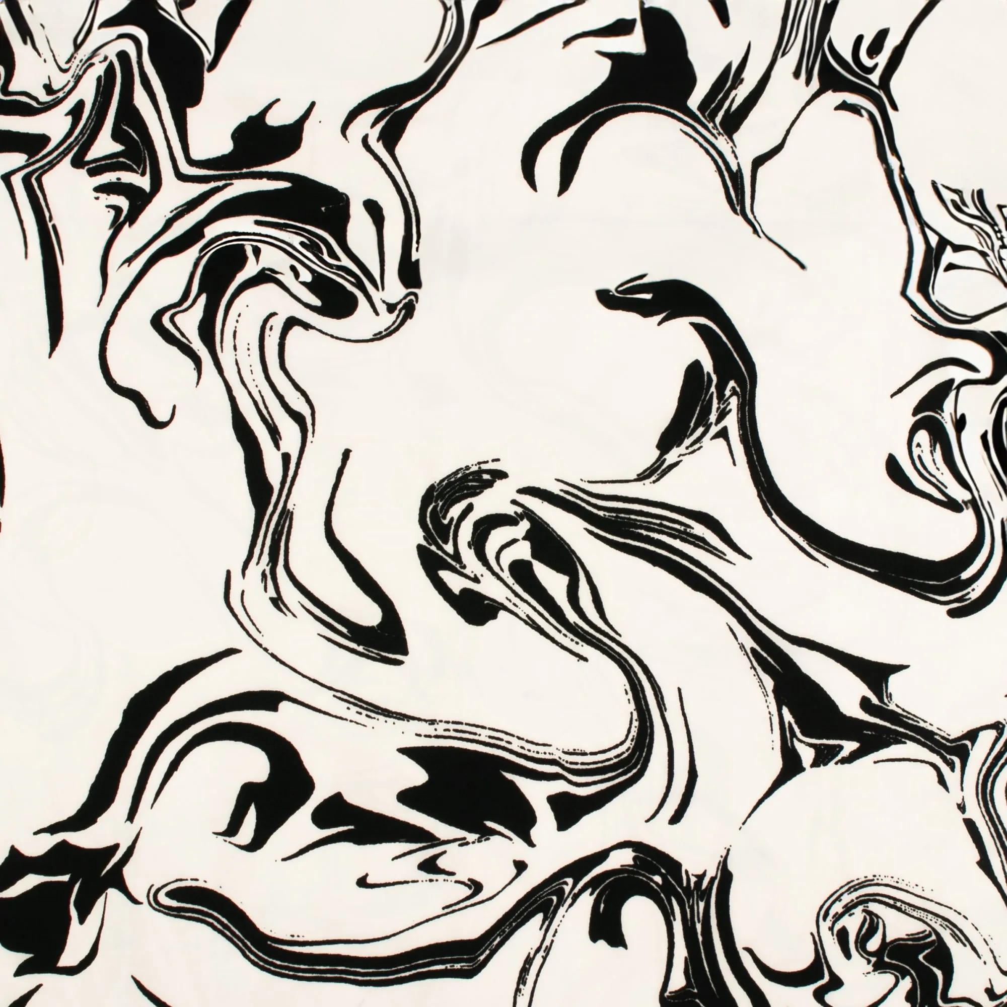 Printed Peachskin - EMMA - Marble - Off white
