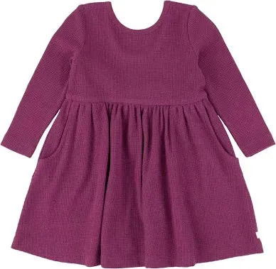 Ruffle Butts Harvest Waffle Knit Long Sleeve Twirl Dress