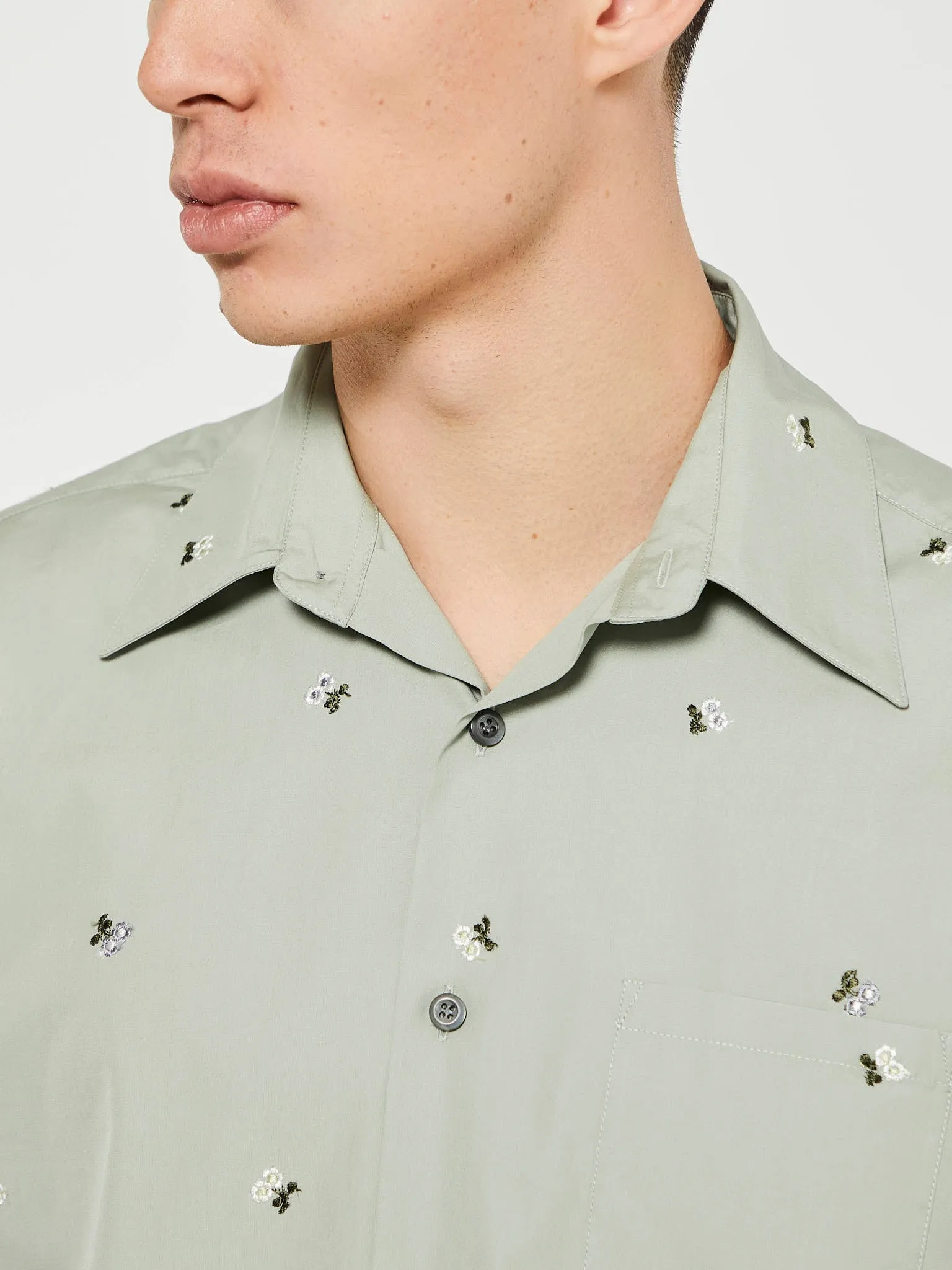Shirt in Argile Flowers Popeline