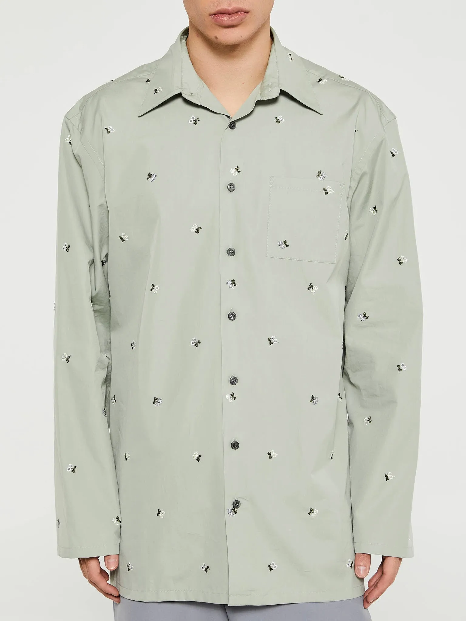 Shirt in Argile Flowers Popeline