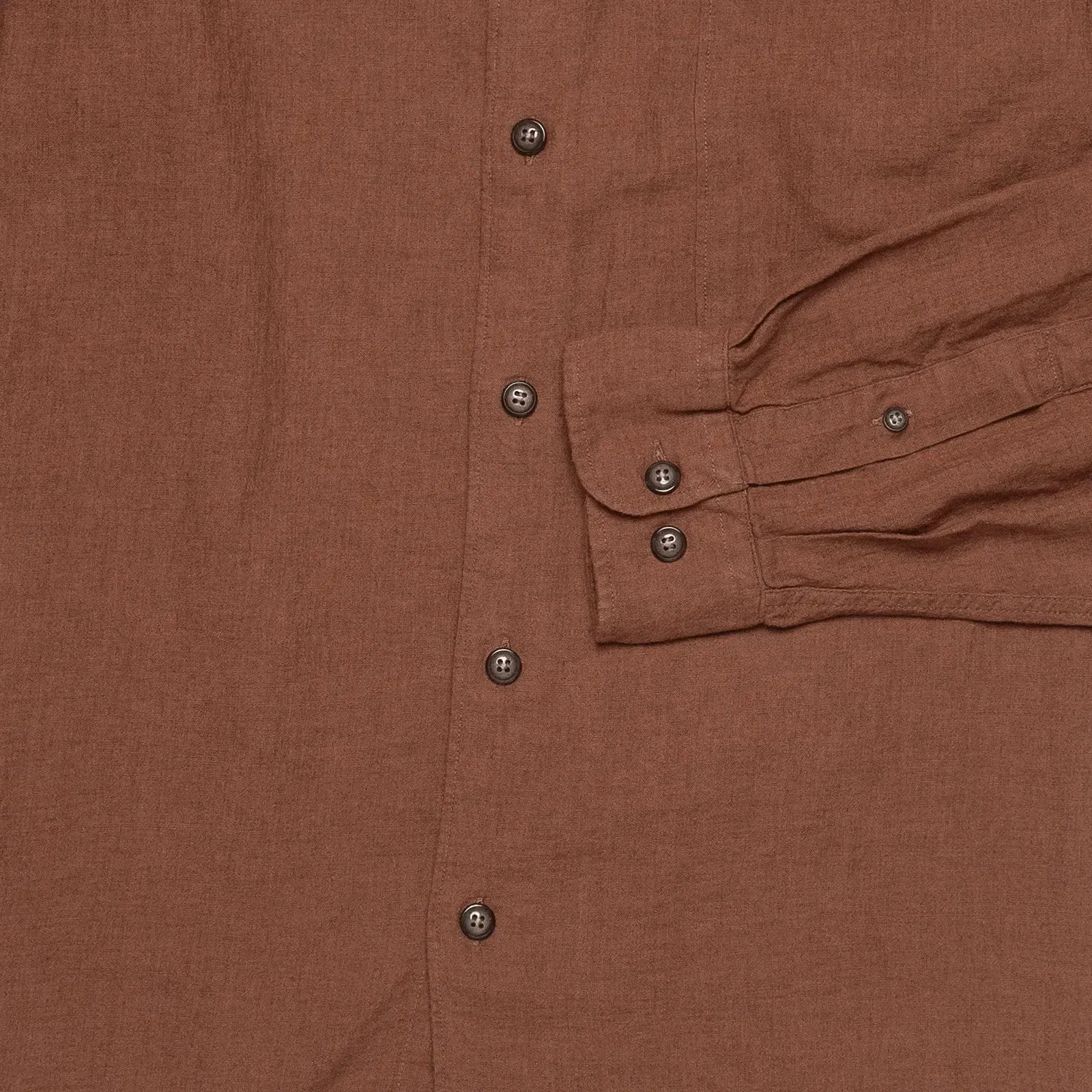 Silky Linen Relaxed Shirt - Brown
