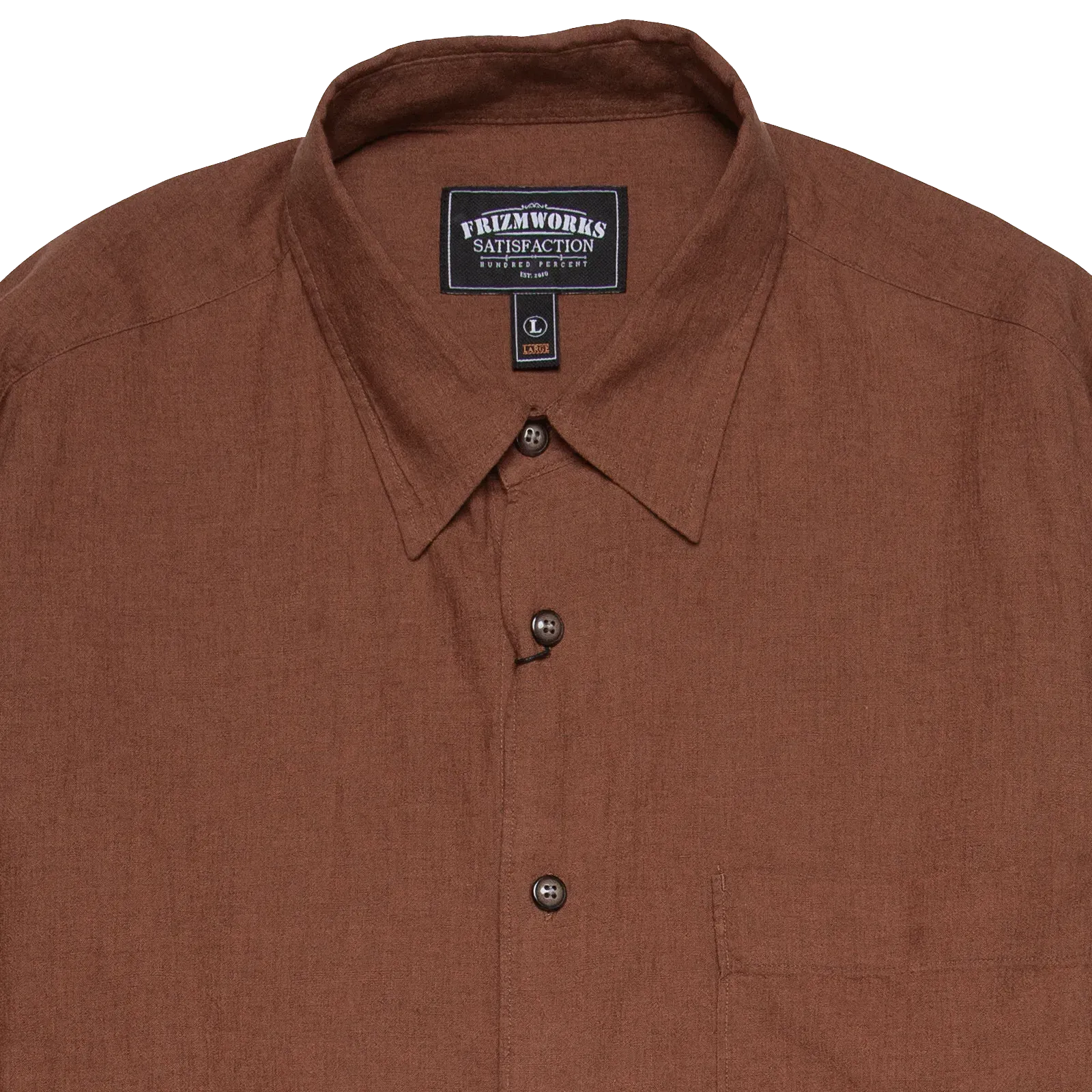 Silky Linen Relaxed Shirt - Brown