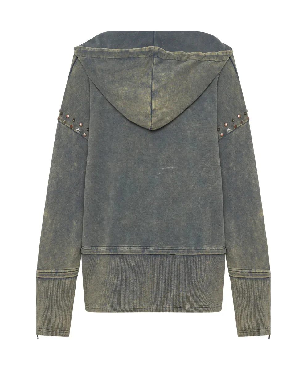 STUDDED TRACK WARM UP HOODY