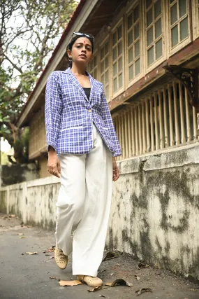 TB Blue and White Checkered Blazer