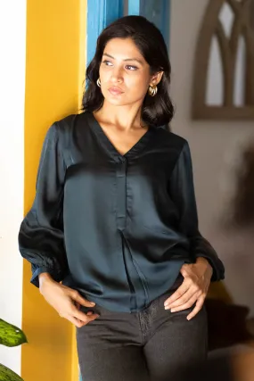 The Modal Satin Shirt Blouse