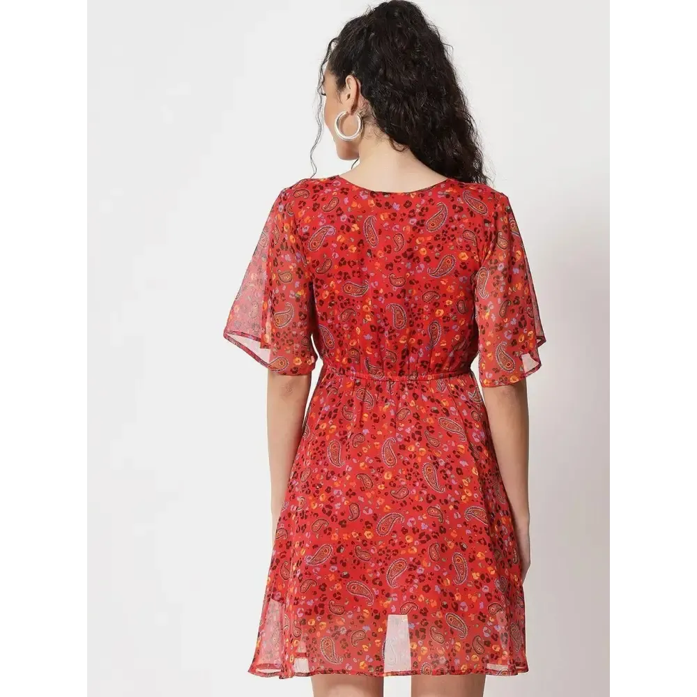Trend Arrest Women's Stylish Printed Mini Dress
