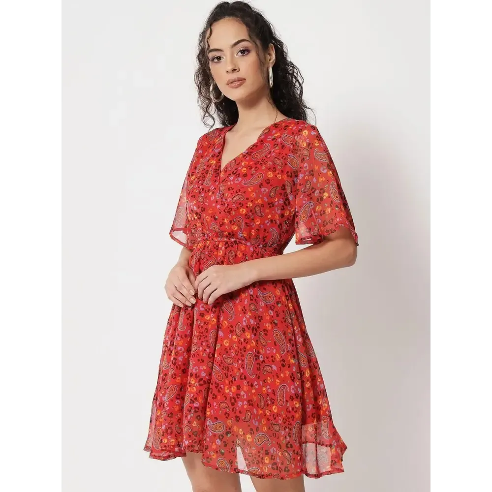 Trend Arrest Women's Stylish Printed Mini Dress