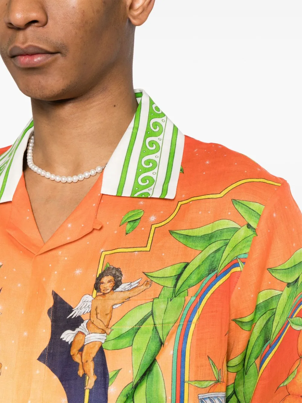 Trophy Orange linen shirt