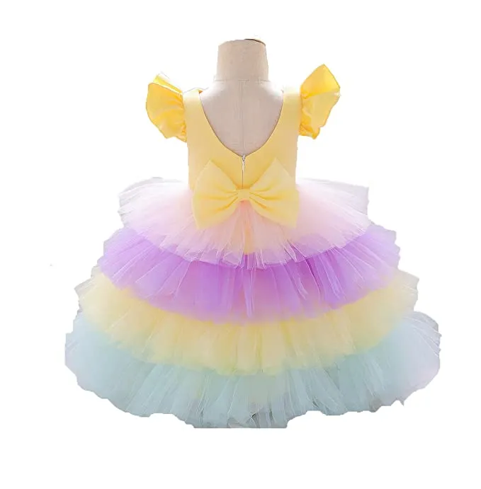 Unicorn Dress for Girls- Stylish Yellow