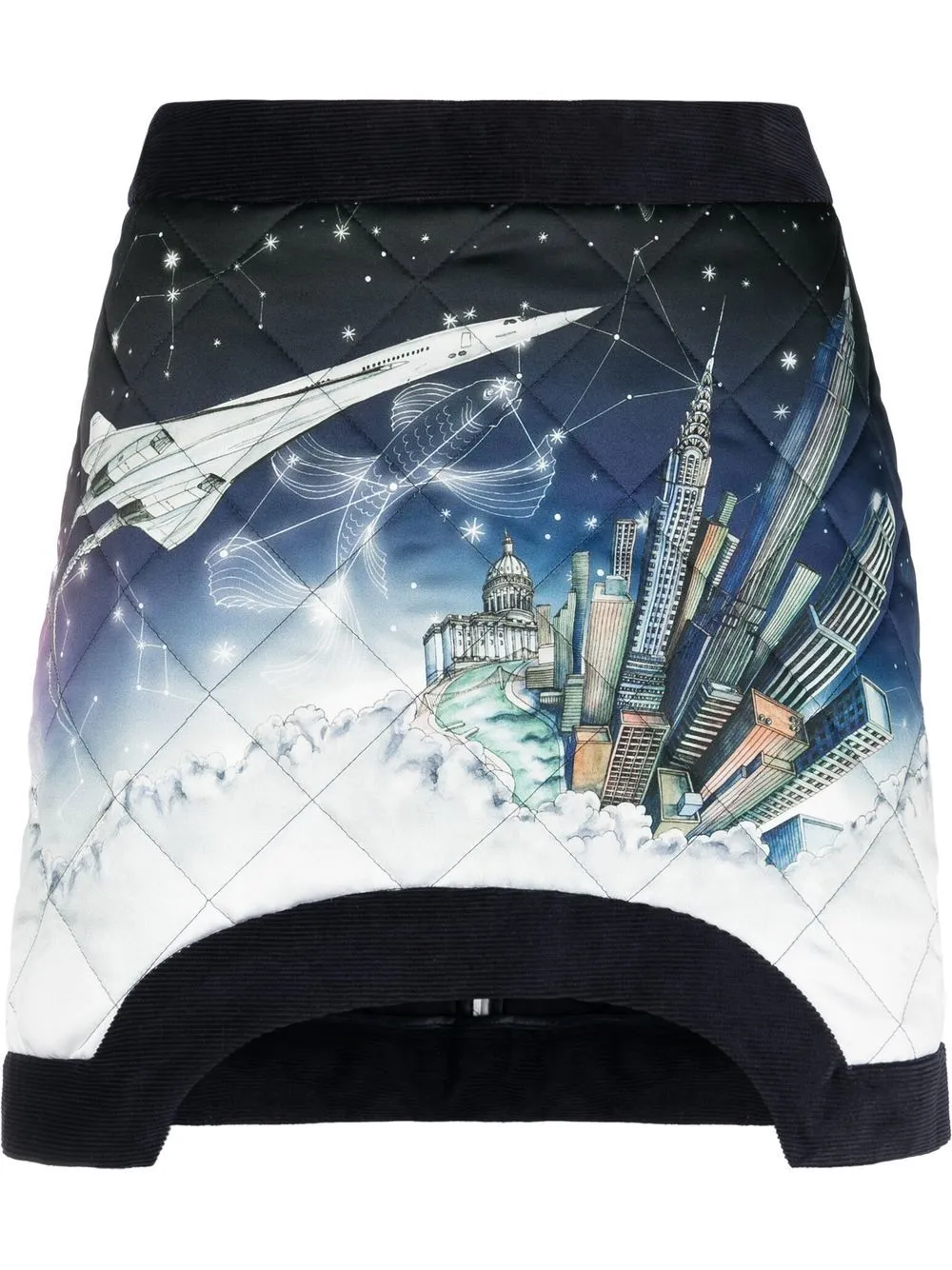 Vol De Nuit quilted miniskirt