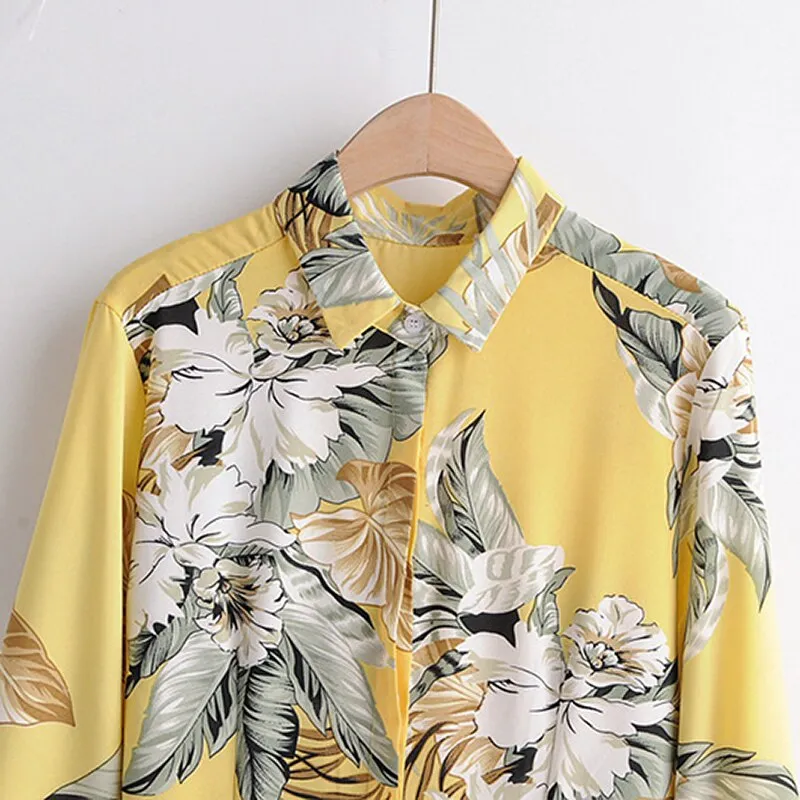 Women Stylish Elegant Floral Print Dresses Long