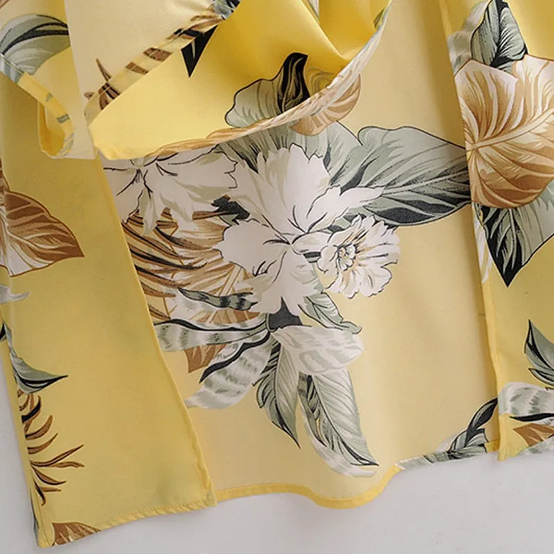Women Stylish Elegant Floral Print Dresses Long
